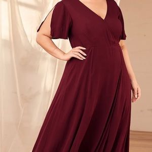 lulus 2x floor length wrap dress!